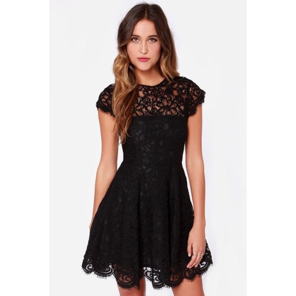 BB Dakota Rylin Lace Dress Black Size 4